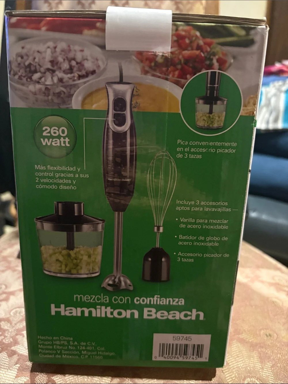 Hamilton Beach Black and Silver Immersion Blender with 3 Attachments